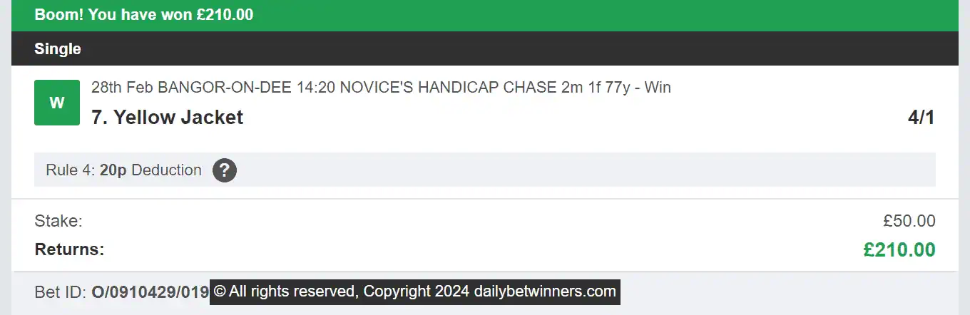 Daily Bet Winners - Winner 1 - 2024-07-12